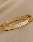 Celestial Evil Eye Rhinestone Bangle