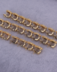 Onyx black Clover Motif Earrings