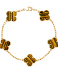 IV Clover Tiger Eye Bracelet