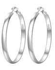 Grandeur Argent Hoop Earrings