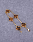 IV Clover Tiger Eye Bracelet