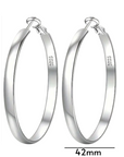 Grandeur Argent Hoop Earrings