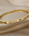 Golden Prism Zircon Bangle